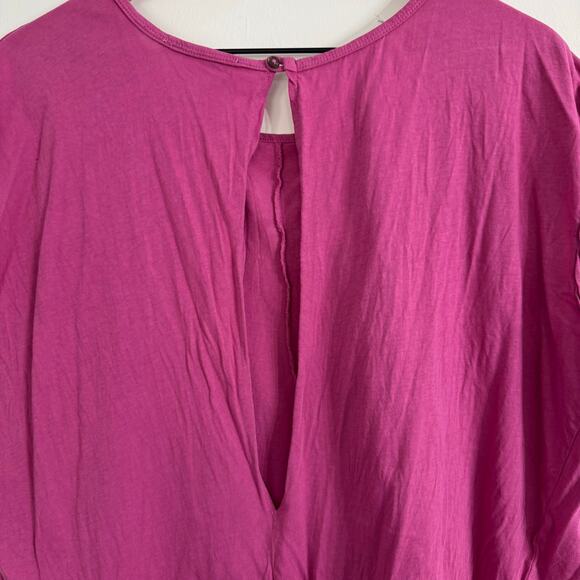 Free People Beach Pink One Piece Romper Oversized Size Small - Picture 5 of 6